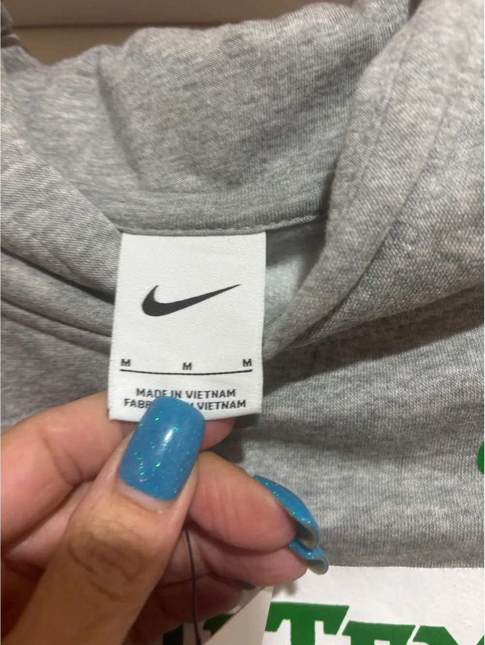 Nike North Texas Mean Green Hoodie Boys Medium Gray NWT NCAA Sweatshirt